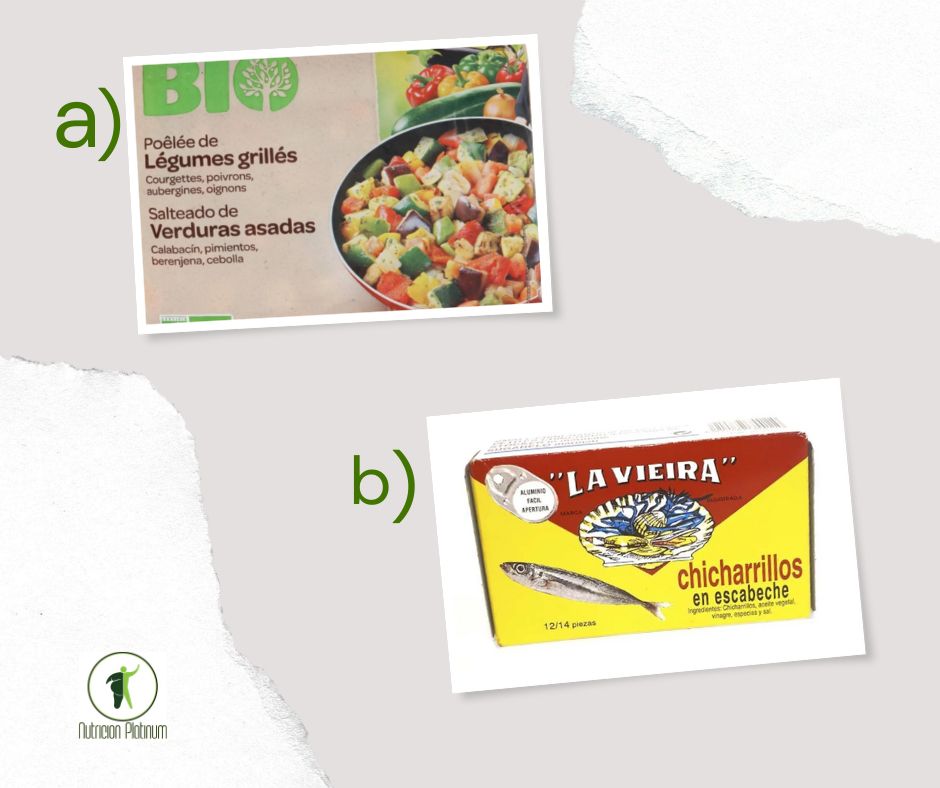 Verduras asadas con chicharrillos.